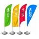 WIND BANNER KIT COMPLETO BANDEIRA E BASE TECIDO MICROFIBRA MODELO FACA - 4X4 - 1unid